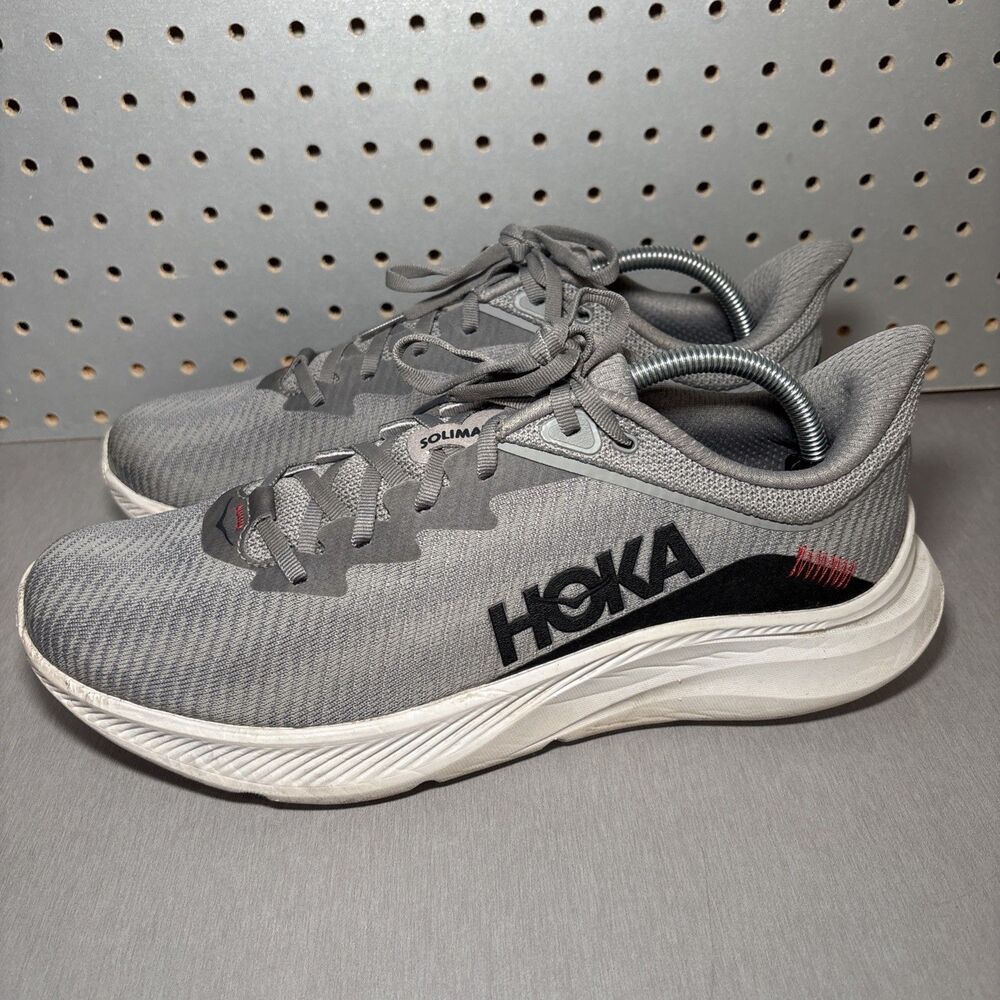 Hoka One One Solimar Running Shoes Mens Sz 11 D Gray Grey Sneakers NO INSOLES - Picture 2 of 14